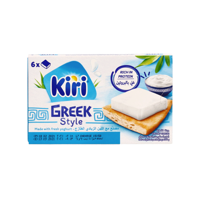 KIRI CHEESE GREEK STYLE PORTION 6`S